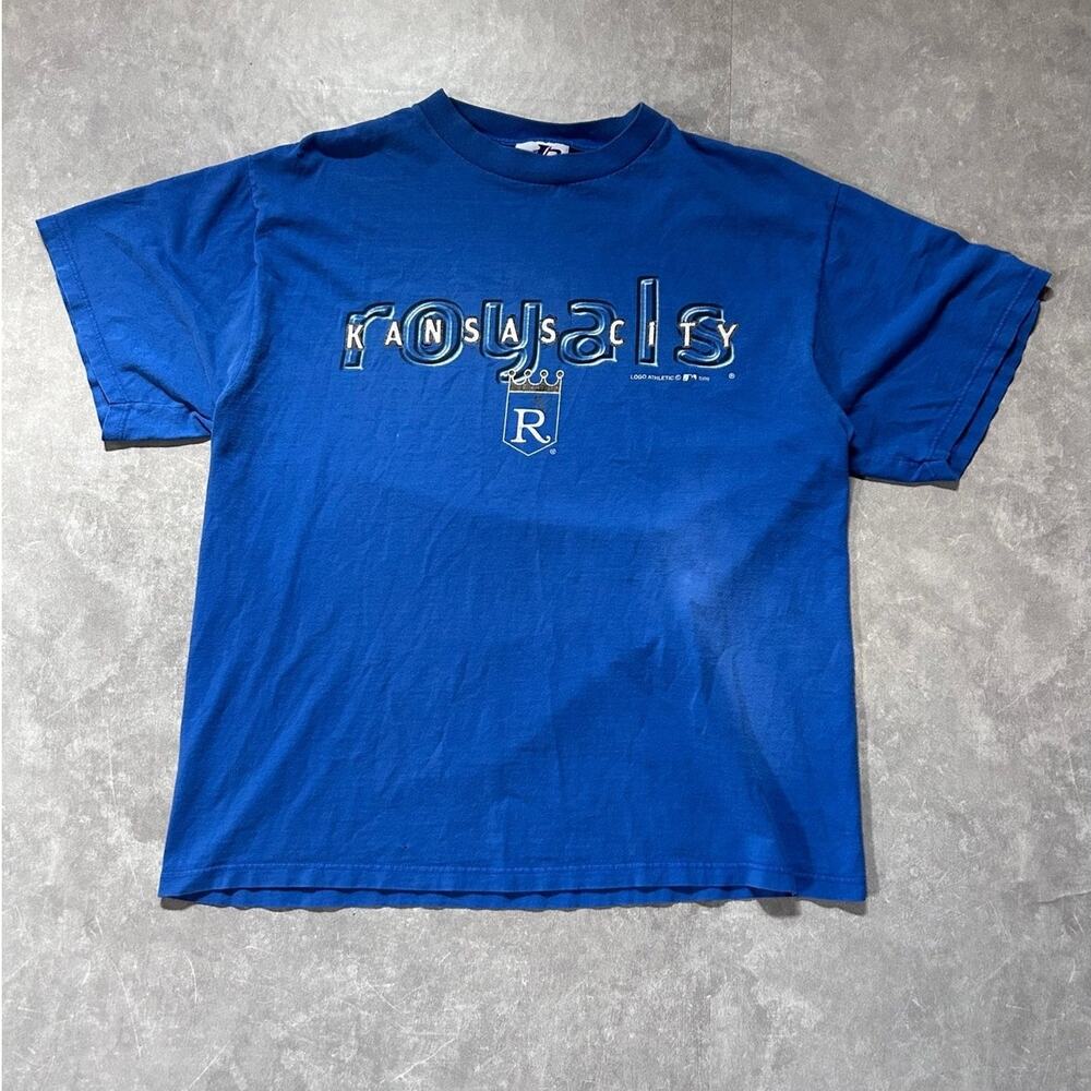 1999 Vintage Kansas City Royals Logo Athletic Blue T Shirt -L